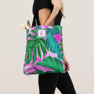 Bolso De Tela Monograma de virus de la isla tropical