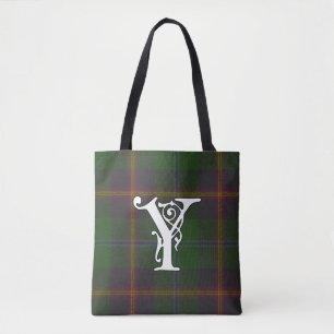 Bolso De Tela Monograma de Young Clan Tartan