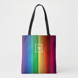 Bolso De Tela Monograma del arco iris