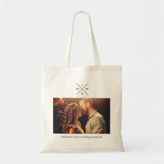 Bolso De Tela Monograma del Día de la Boda