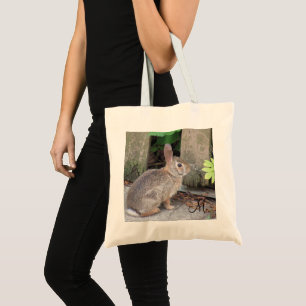 Bolso De Tela Monograma del Jardín de Fotografía de Conejo