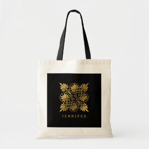 Bolso De Tela Monograma del lustre griego antiguo dorado