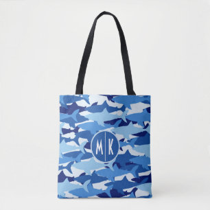 Bolso De Tela Monograma del modelo el del tiburón azul