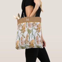 Bolso De Tela Monograma del patrón de pampas verde y marrón