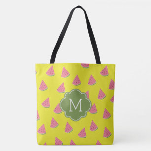 Bolso De Tela Monograma del patrón de sandías de Guay