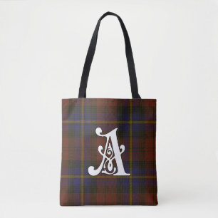 Bolso De Tela Monograma del tartán del clan de Aitken