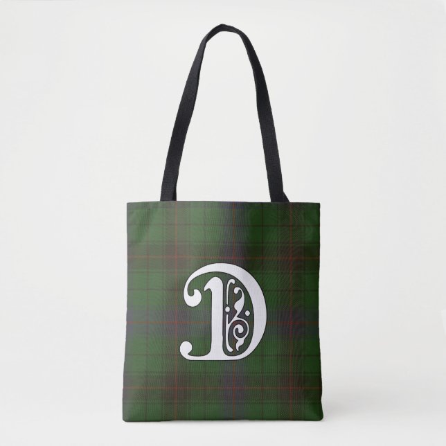 Bolso De Tela Monograma del tartán del clan de Davidson (Anverso)