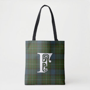 Bolso De Tela Monograma del tartán del clan de Ferguson
