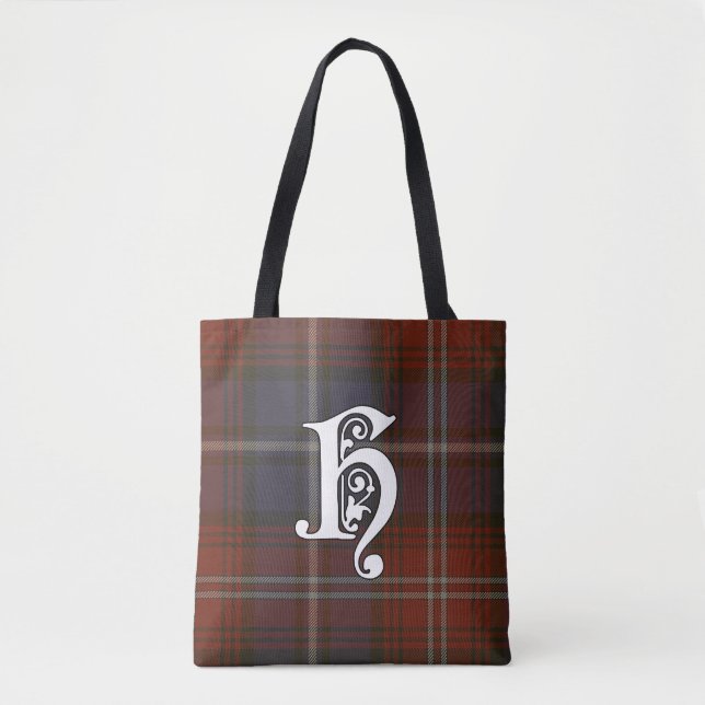Bolso De Tela Monograma del tartán del clan de Harris (Anverso)