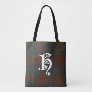 Bolso De Tela Monograma del tartán del clan de Harvey