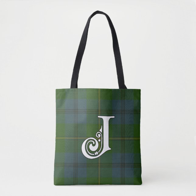 Bolso De Tela Monograma del tartán del clan de Johnston (Anverso)