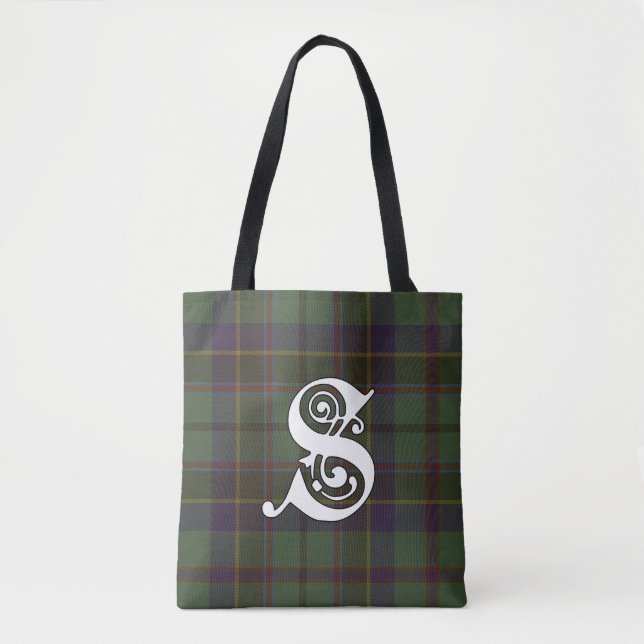 Bolso De Tela Monograma del tartán del clan de Stephenson (Anverso)