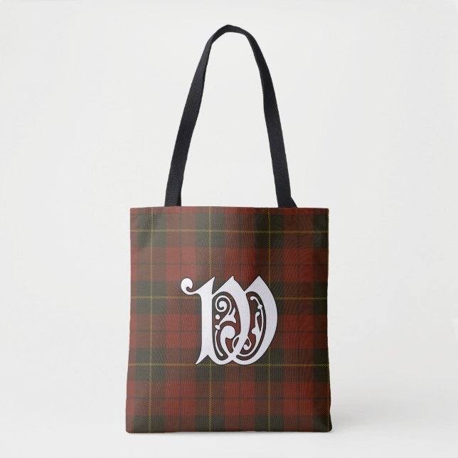 Bolso De Tela Monograma del tartán del clan de Wallace (Anverso)