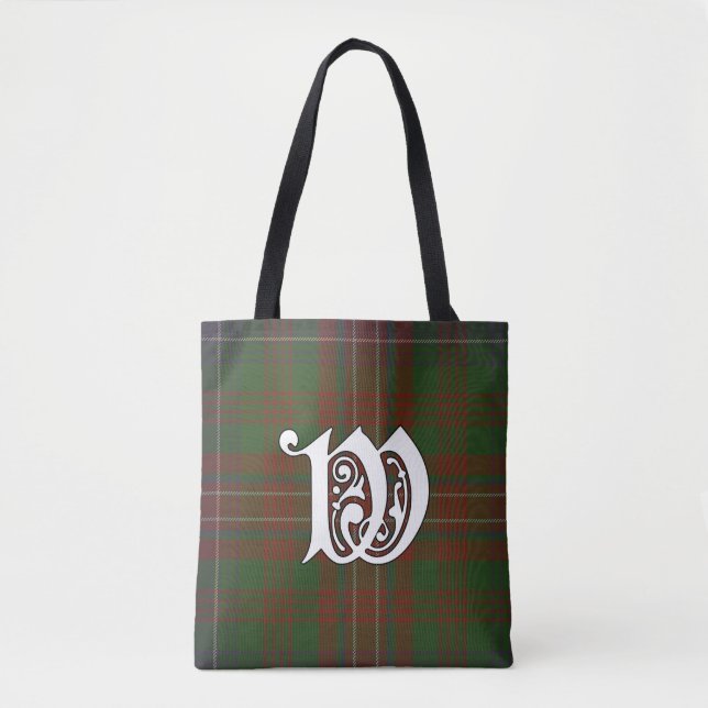 Bolso De Tela Monograma del tartán del clan de Wilson (Anverso)