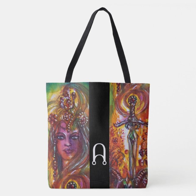 Bolso De Tela Monograma DURENDAL, ESPADA ÉPICA Y Fantasía ANGEL (Anverso)
