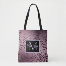 Bolso De Tela Monograma Dusky Violet Leopard