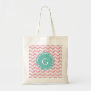 Bolso De Tela Monograma elegante del personalizado de Chevron