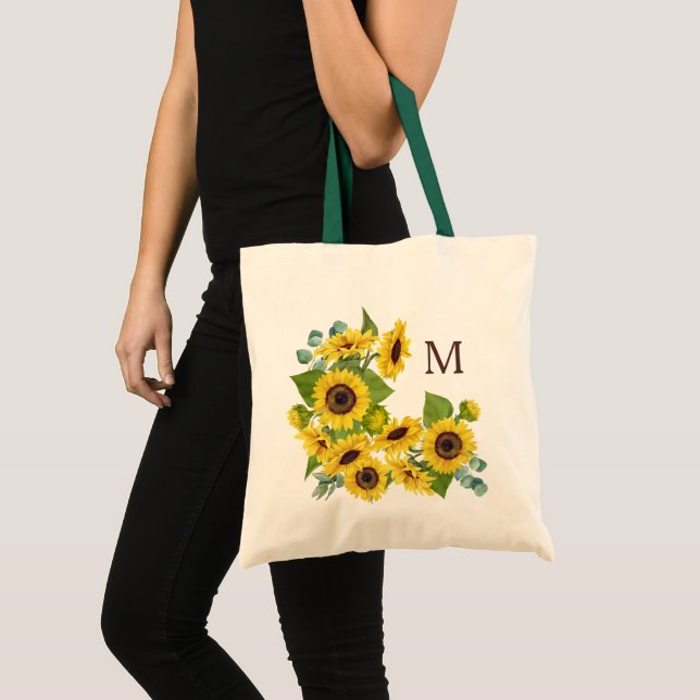 Bolso De Tela Monograma Eucalyptus Sunflower Bouquet (Anverso (producto))