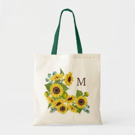 Bolso De Tela Monograma Eucalyptus Sunflower Bouquet
