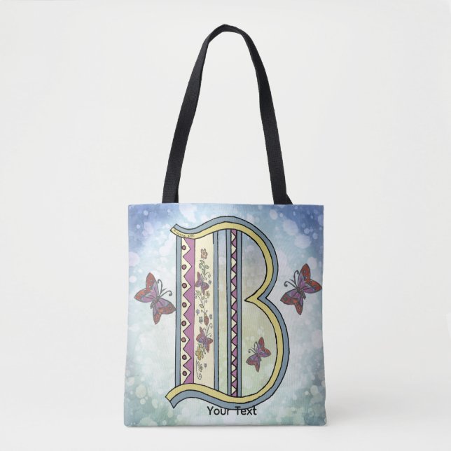 Bolso De Tela Monograma floral B (Anverso)