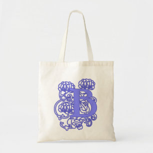 Bolso De Tela Monograma floral B de Art Nouveau