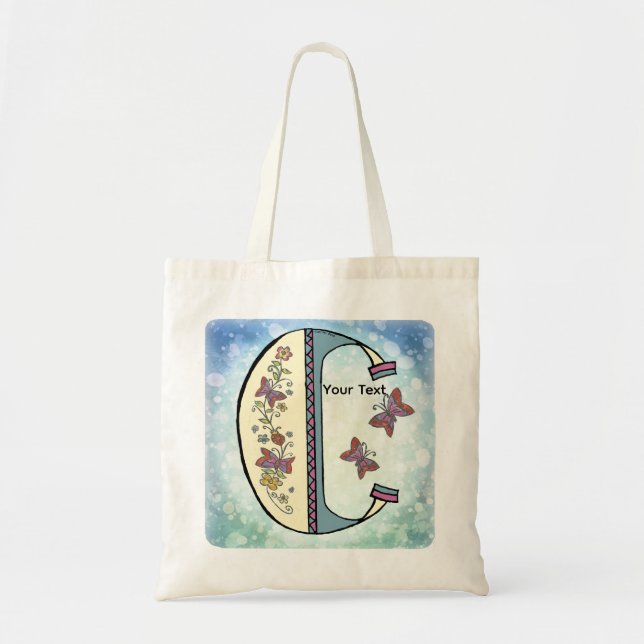 Bolso De Tela Monograma floral C (Frente)