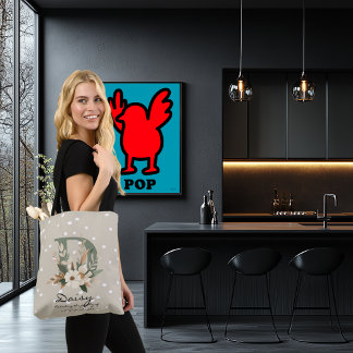 Bolso De Tela Monograma Floral D – Arte de Letras Botánicas Radi