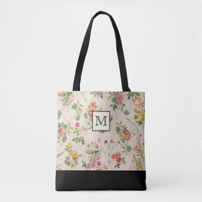 Bolso De Tela Monograma floral de país (Anverso)