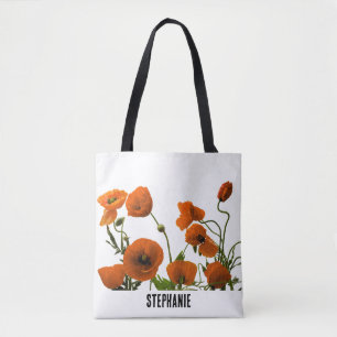 Bolso De Tela Monograma floral Nombre Boda de la dama de honor F