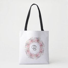 Bolso De Tela Monograma Floral rosa