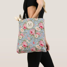 Monograma Floral Rosa Shabby Chic