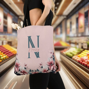 Bolso De Tela Monograma floral suave