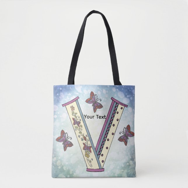 Bolso De Tela Monograma floral V (Anverso)