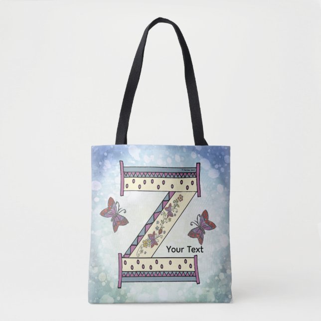 Bolso De Tela Monograma floral Z (Anverso)