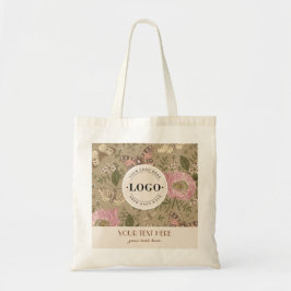 Bolso De Tela Monograma florero botánico moderno