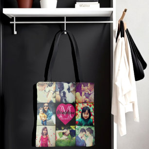 Bolso De Tela Monograma fotográfico personalizado