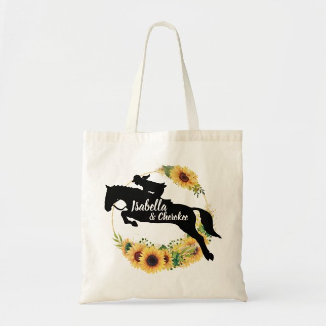 Bolso De Tela Monograma girasol amarillo Silhouette (Frente)