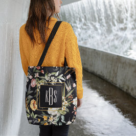 Bolso De Tela Monograma grande, Bella Artes Florals Tote de homb