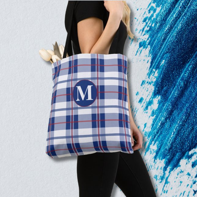 Bolso De Tela Monograma grande, rojo, blanco y azul (Subido por el creador)