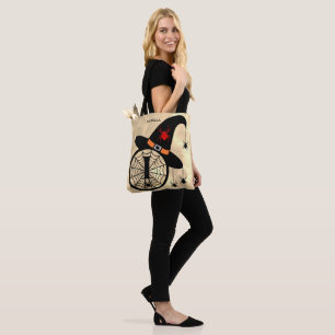 Bolso De Tela Monograma I Halloween Sky Witch Spider Name