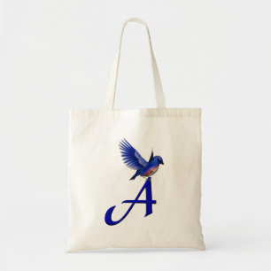 Bolso De Tela Monograma inicial A Bluebird