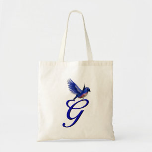 Bolso De Tela Monograma inicial G Bluebird elegante