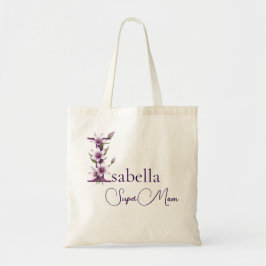 Bolso De Tela Monograma inicial + Nombre Super Mamá