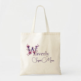 Bolso De Tela Monograma inicial + Nombre Super Mamá