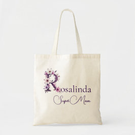 Bolso De Tela Monograma Inicial + Nombre Super Mamá