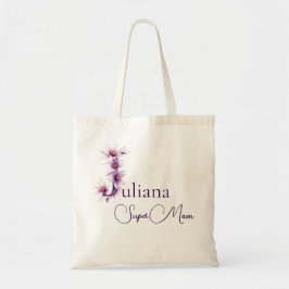 Bolso De Tela Monograma inicial + Nombre Super Mamá