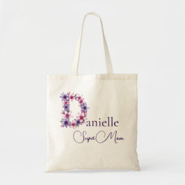 Bolso De Tela Monograma inicial + Nombre Super Mamá
