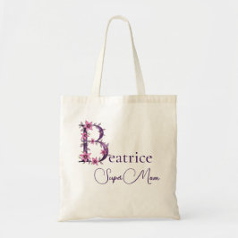 Bolso De Tela Monograma inicial + Nombre Super Mamá