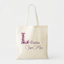 Bolso De Tela Monograma inicial + Nombre Super Mamá