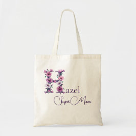 Bolso De Tela Monograma inicial + Nombre Super Mamá